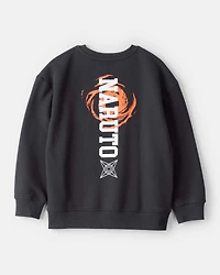 Boys Naruto Anime Pullover Sweatshirt - Black