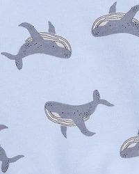Baby Whale Pullover Sweatshirt - Blue