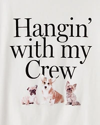 Girls Crew Long-Sleeve Graphic Tee - White