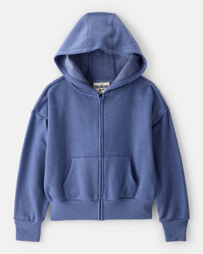 Girls Long-Sleeve Hooded Zip-Up Jacket
