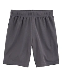 Boys Active Mesh Shorts  - Grey