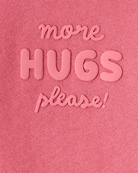 Baby Girl 2-Piece DayDream Fleece Fleece "More Hugs Please" Sweatshirt & Pants Set - Pink