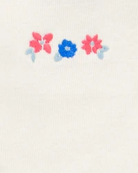 Baby Girl 3-Piece Floral Little Diaper Cover Set - Coral
