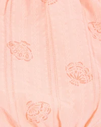 Toddler 2-Piece Seashell Cotton Tank & Pull-On Shorts Set - Coral