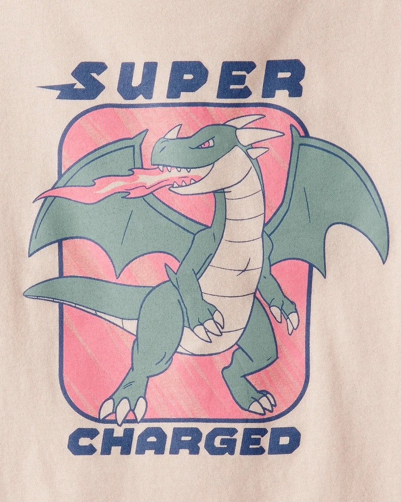 Boys Super Charged Long-Sleeve Graphic Tee - Tan