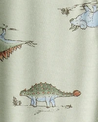 Baby Boy Dinosaur Print PurelySoft Long-Sleeve Sleep & Play Pajamas - Green