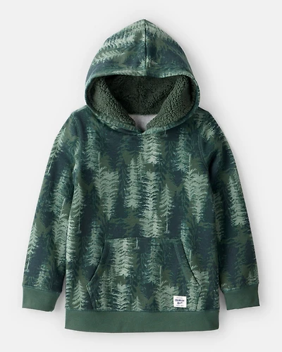 Boys DayDream Fleece Tree Long-Sleeve Hoodie - Green