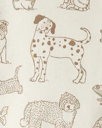Kid Pet Print Organic Cotton 2-Piece Pajamas