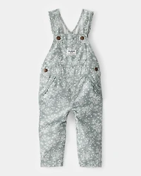 Baby Floral Print Overalls - Green