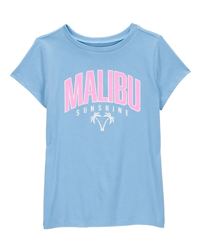 Kid Malibu Sunshine Short-Sleeve Graphic Tee - Blue