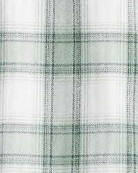 Kid Organic Cotton Herringbone Button-Front Shirt Plaid