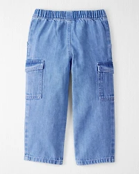Toddler Organic Cotton Chambray Cargo Pants