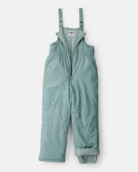 Girls 2-Piece Polka Dot Hooded Snowsuit Jacket & Bib Set - Green