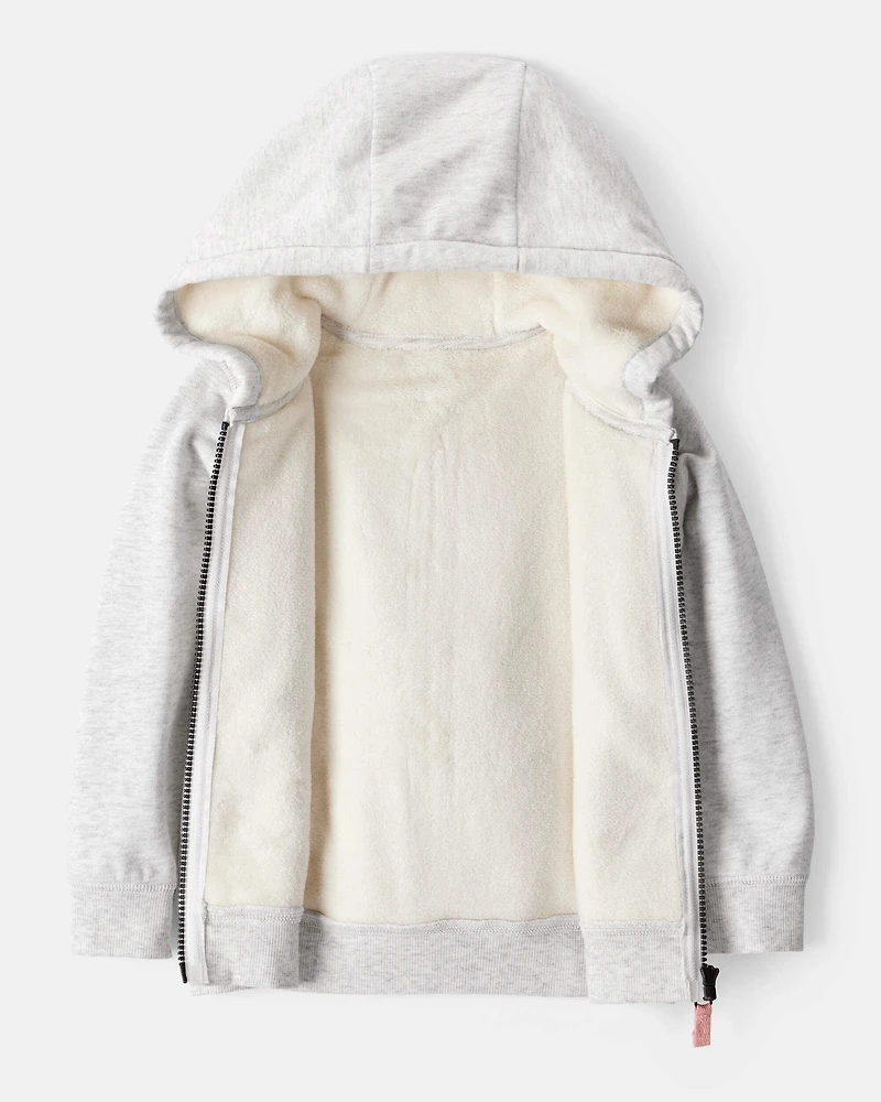 Toddler Girl 2-Piece DayDream Fleece Hooded Sweatshirt & Joggers Set - Grey