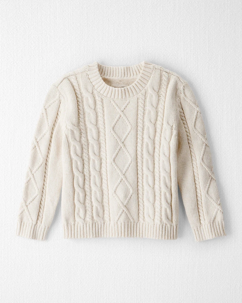 Toddler Organic Cotton Cable Knit Sweater