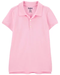 Girls Piqué Polo Shirt - Pink