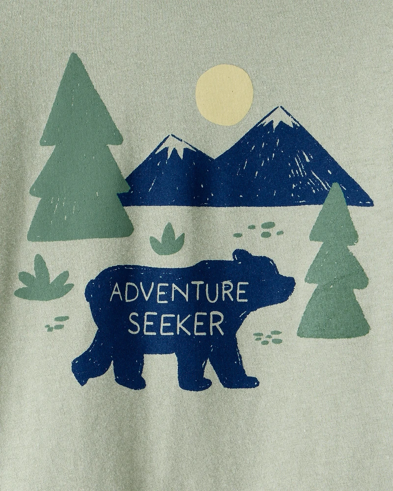 Toddler Boy Adventure Seeker Long-Sleeve Graphic Tee - Green
