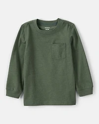Baby Boy Long-Sleeve Pocket Tee - Dark Green