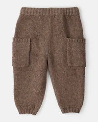 Baby Boy Pull-on Sweater Knit Joggers - Brown
