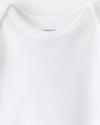 Baby 8-Pack Long Sleeve Cotton Bodysuits - White