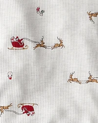 Toddler Santa Sleigh PurelySoft Snug Fit 2-Piece Pajamas - Grey