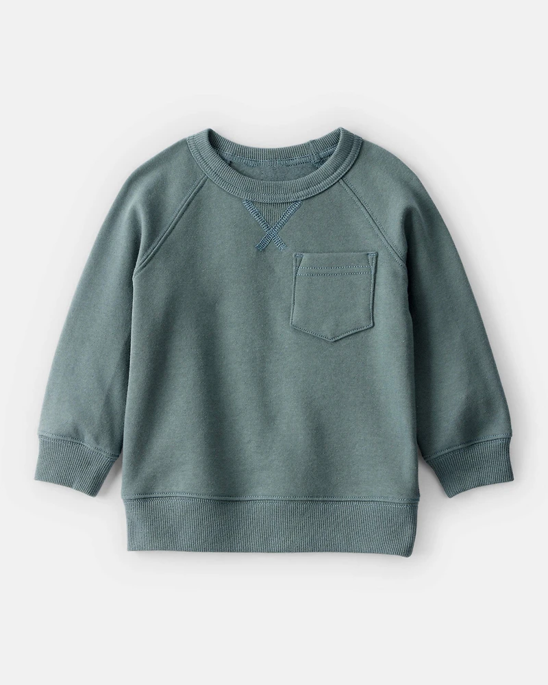 Baby Boy DayDream Fleece Long-Sleeve Sweatshirt - Green
