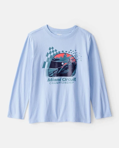 Boys Miami Circuit Short-Sleeve Graphic Tee - Blue