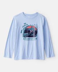 Boys Miami Circuit Short-Sleeve Graphic Tee - Blue