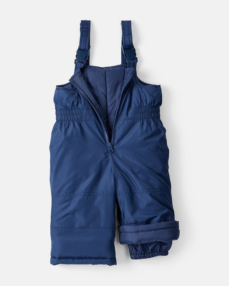 Baby Boy 2-Piece Hooded Snowsuit Jacket & Bib Set - Navy