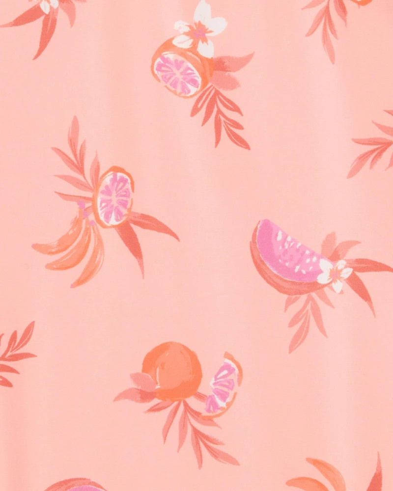 Toddler Girl 1-Piece Fruit Swimsuit - Coral