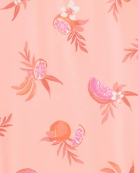 Toddler Girl 1-Piece Fruit Swimsuit - Coral