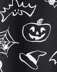 Toddler 2-Pack Cotton Halloween Stretch Leggings - Pink/Black