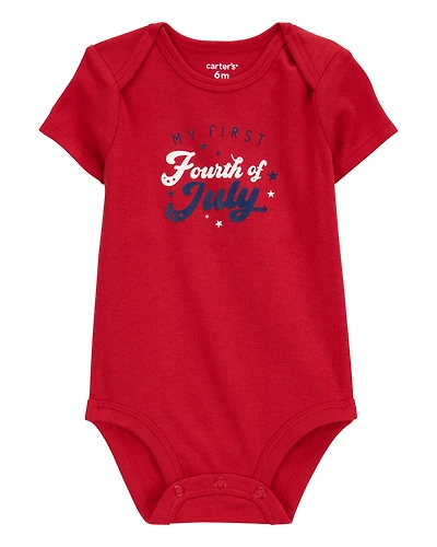 Baby First 4th Of July Cotton Bodysuit