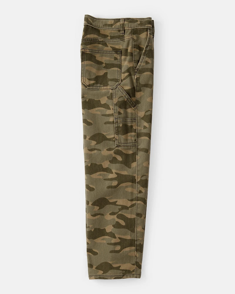 Boys Camo Carpenter Fashion Pants