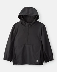 Boys 2-Piece Windbreaker Top & Joggers Set - Black