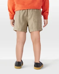 Toddler Pull-On Twill Shorts - Khaki