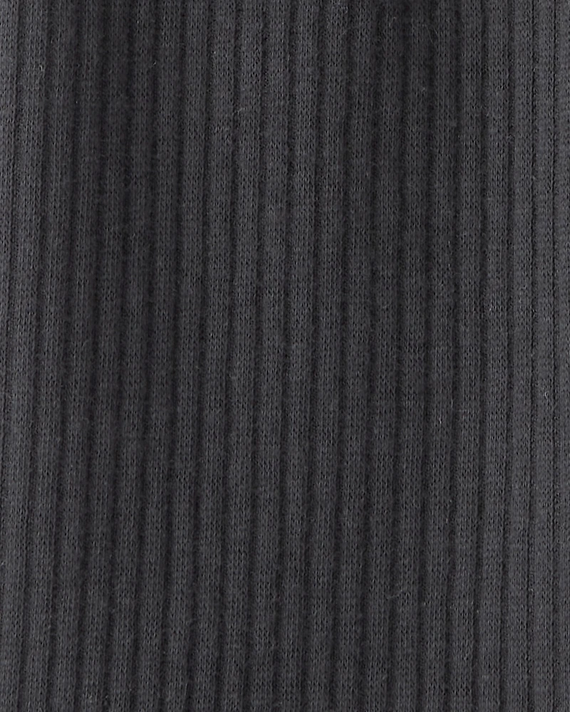 Toddler Girl Pull-On Stretch Rib Leggings - Black