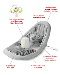Silver Lining Cloud Upright Activity Floor Seat - Grey