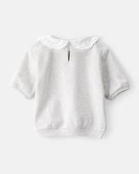 Toddler Girl Cherry French Terry Short-Sleeve Graphic Tee - White