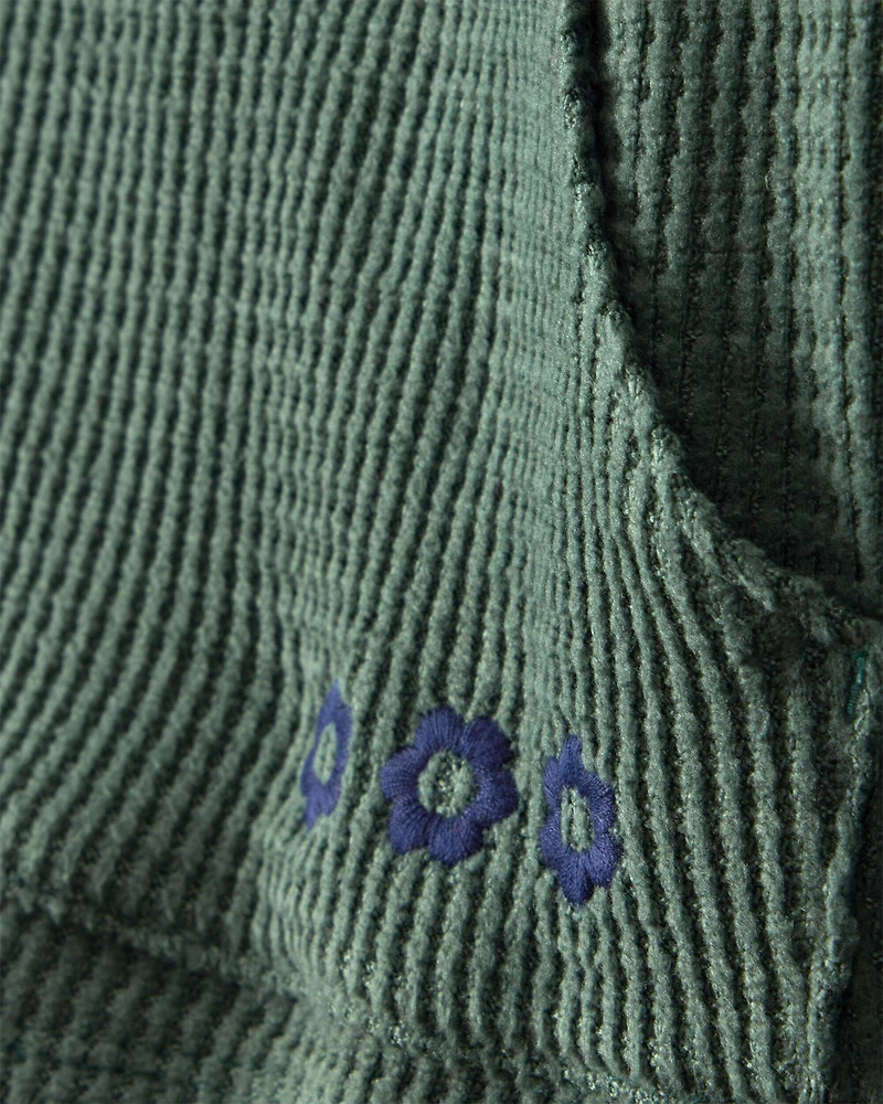 Girls Thermal Hooded Top - Green