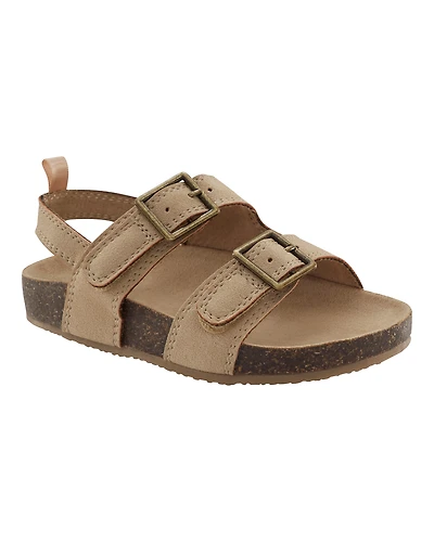 Toddler Flatbed Sandals - Tan