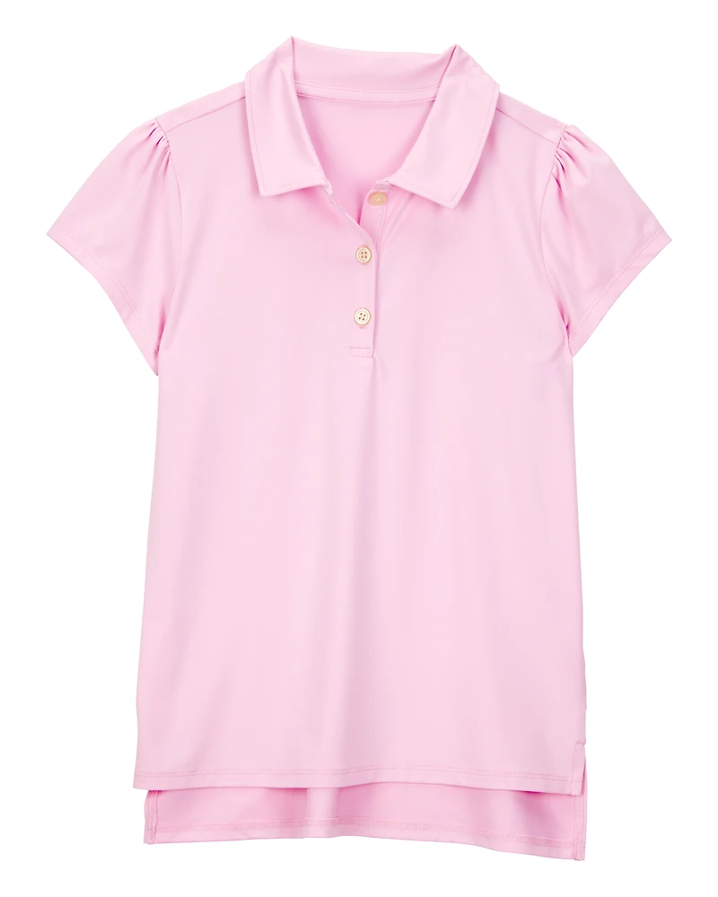 Kid Active Uniform Polo Shirt in Moisture Wicking BeCool™ Fabric - Pink