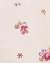 Girls Floral Print Jumpsuit - Ivory