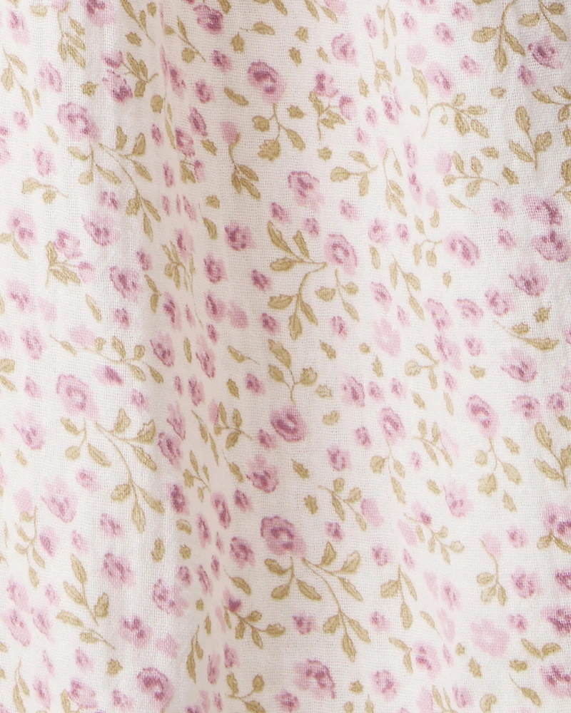 Toddler Girl Organic Cotton Dress Botanic Muse Print