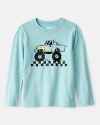 Toddler Boy Monster Truck Short-SleeveGraphic Tee - Blue