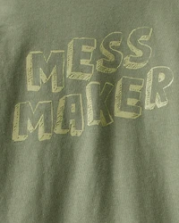 Toddler Boy Mess Maker Long-Sleeve Graphic Tee - Green