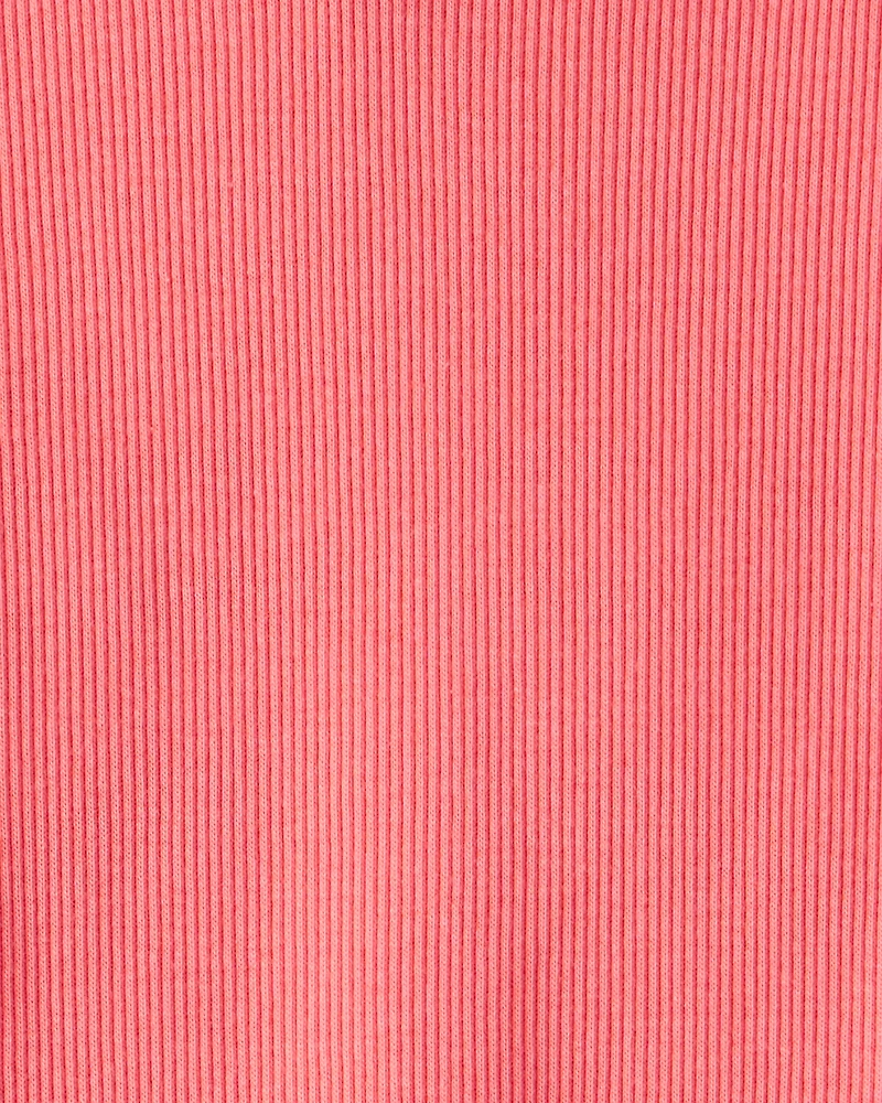 Girls Cotton Short-Sleeve Top - Orange
