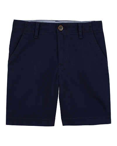 Kid  Stretch Chino Uniform Shorts - Navy