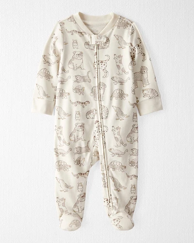 Baby Pet Print Organic Cotton Sleep & Play Pajamas
