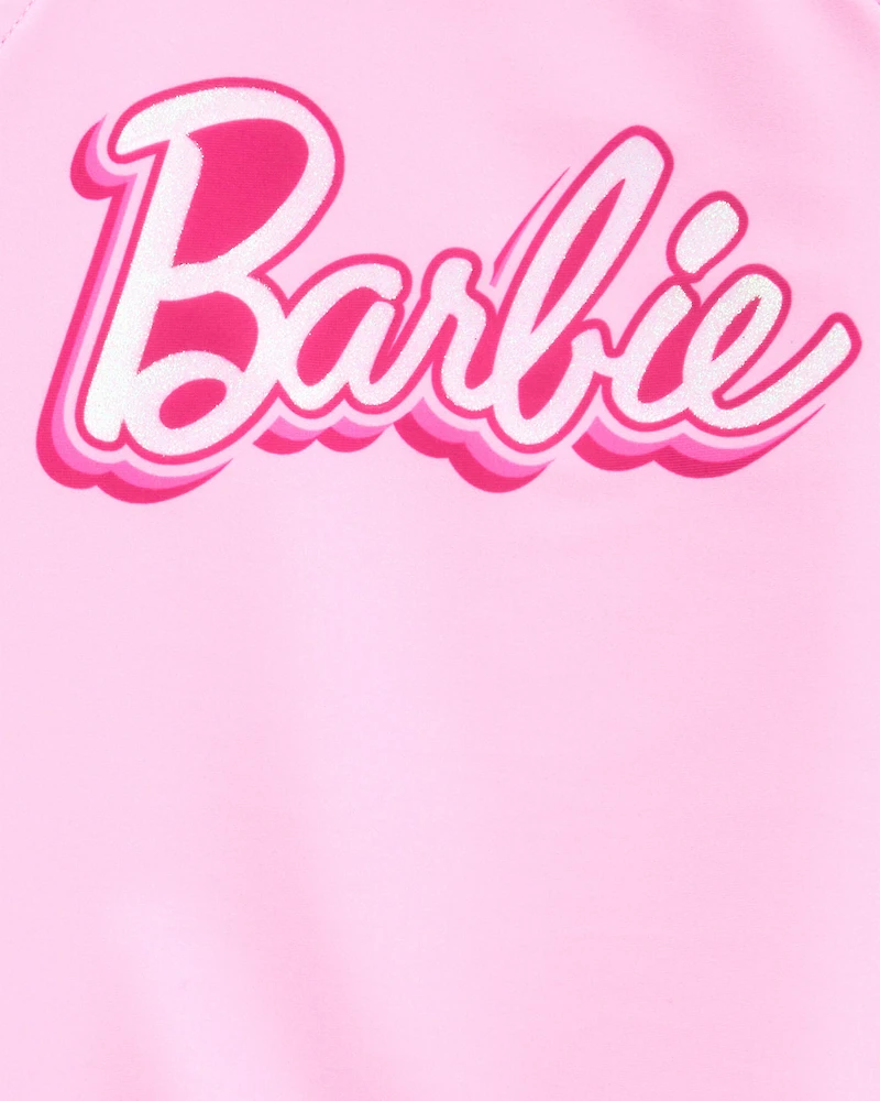 Toddler Girl Barbie™ 2-Piece Rashguard Swimsuit Set - Pink
